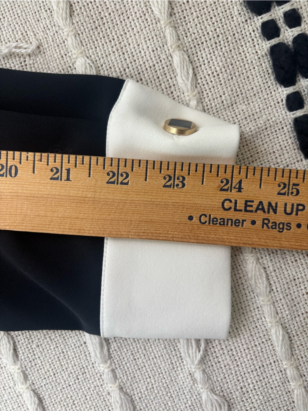 French Connection Echo Long Sleeve Collared Mini Dress Black White Size 10 - Picture 13 of 14